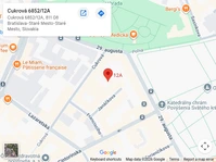 Mapa ateliéru na Cukrovej 12
